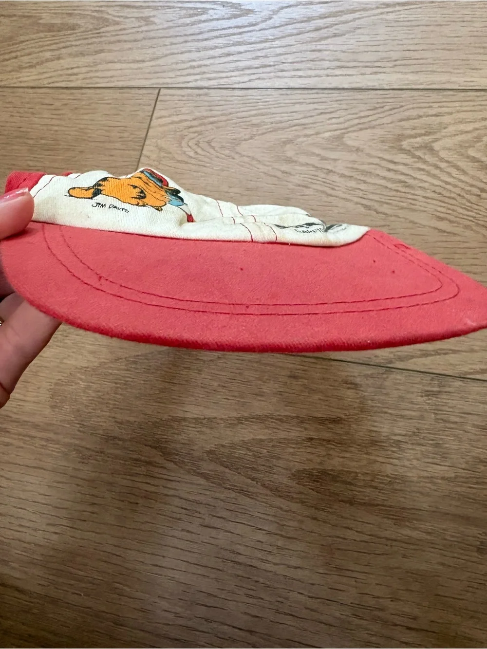 Vintage 1970s Garfield “I Live For Saturdays” Kids Hat *Read